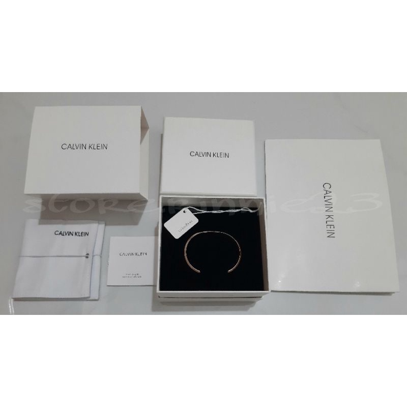 Vòng Tay Cuff CK Unisex Thời Trang Full Box