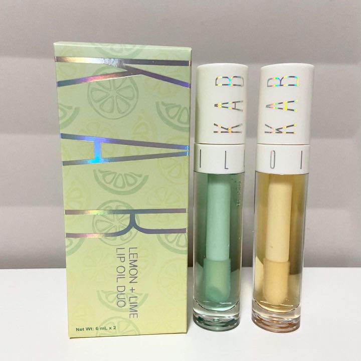 Son Dưỡng Kab Cosmetics KAB Cosmetics - Lemon + Lime Lip Oil Duo 39$ - Tách Set