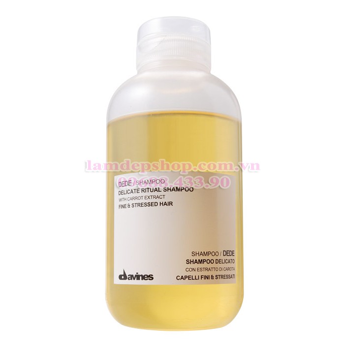 Dầu gội - Davines Dede Shampoo - Dầu gội dịu nhẹ,lý tưởng cho việc sử dụng thường xuyên, hàng ngày