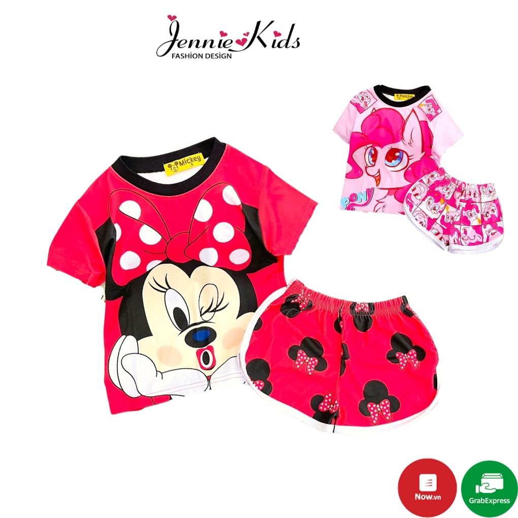 Đồ bộ bé gái size đại vải 3D  mềm mại thoáng mát JENNIE KIDS bé 24-49kg J408