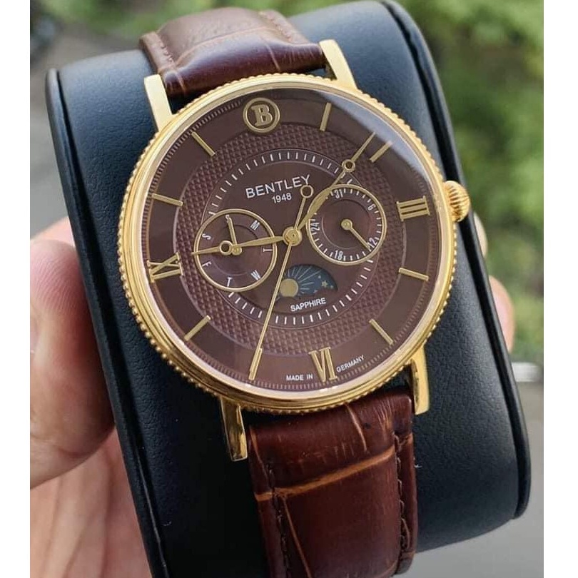Đồng hồ nam Bentley ,dây da cao cấp ,chạy full kim .làm quà tặng cực chất,hàng chính hãng authentic ,bảo hành 3 năm