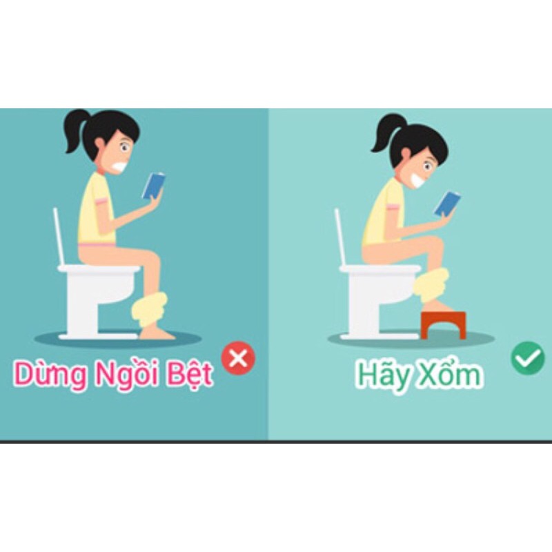 Ghế kê chân Toilet chống táo bón, ghế kê nhà vệ sinh 2136 Việt Nhật