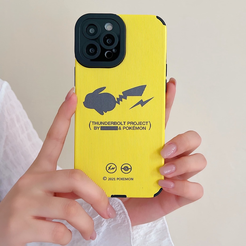 Ốp Điện Thoại Da Họa Tiết Pikachu Cho iphone 13 Pro Max i13 13pro 11 Pro Max i11 X XR Xs Max 7plus 8plus 12Pro 12 Pro Max