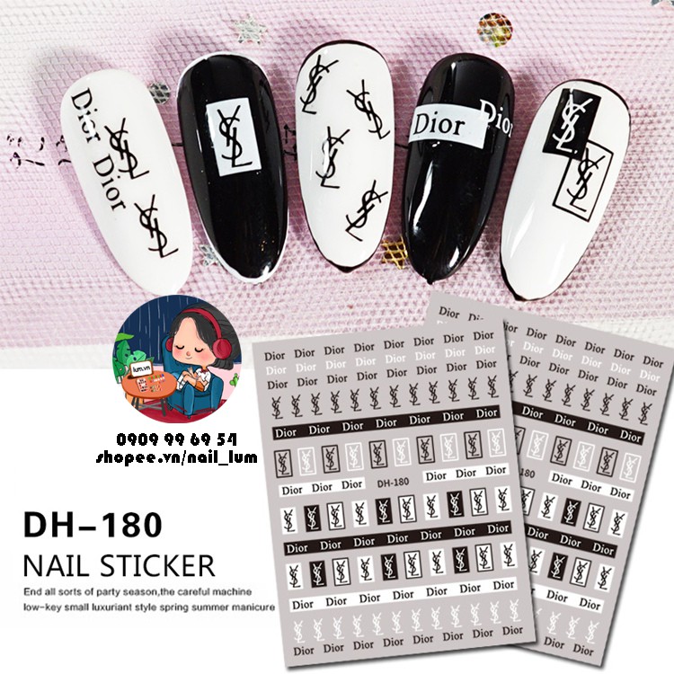 [Video Thực Tế] Nail Sticker - Dán Móng Tay DH186 LUÔN VUI TƯƠI