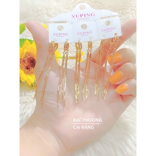 Bông tai nữ kiểu mì mạ vàng 18k thời trang