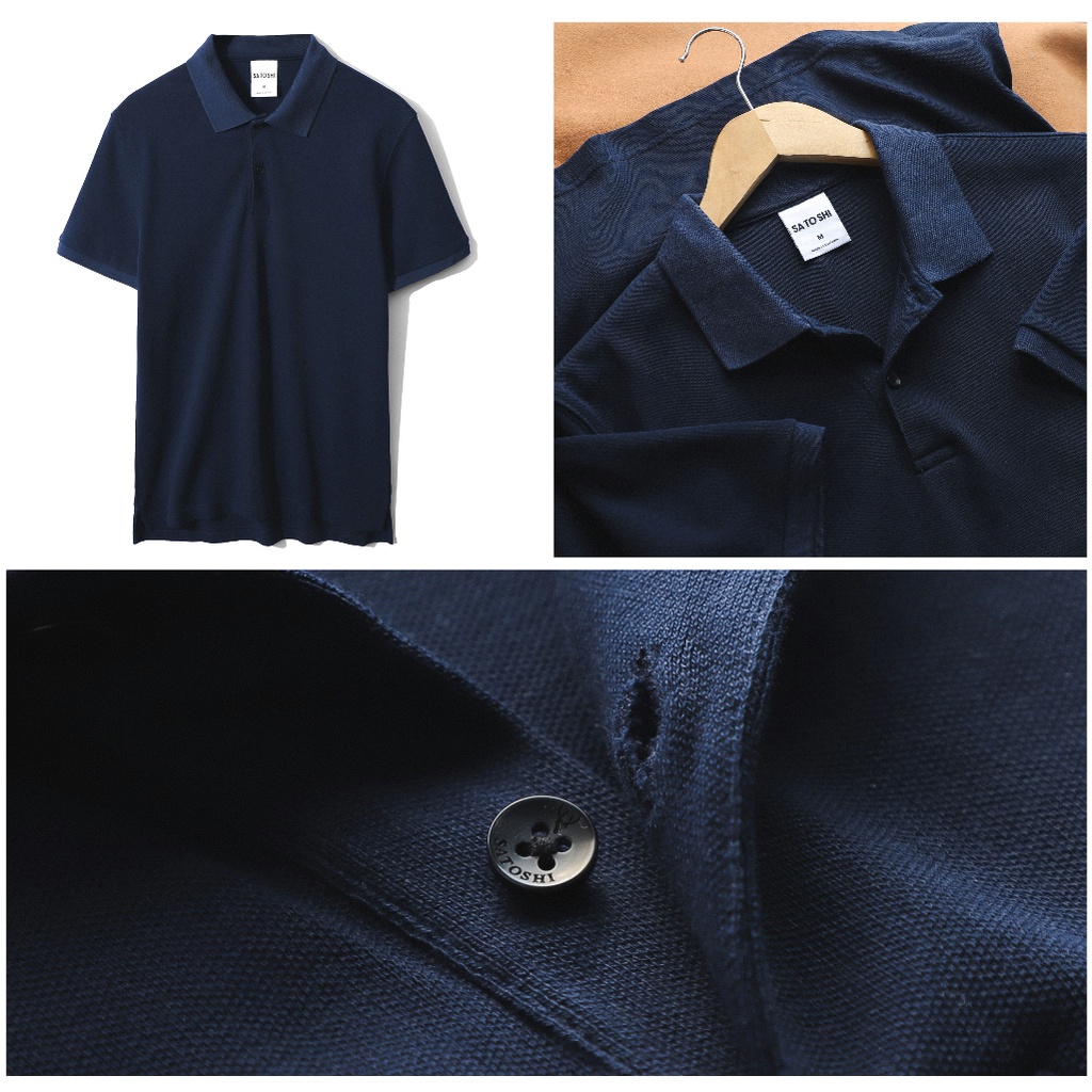 [Mã LTP50 giảm 50000 đơn 150000] Áo polo nam SATOSHI SAPL55 7màu basic chất Diamond pique | Hẻm Store | BigBuy360 - bigbuy360.vn