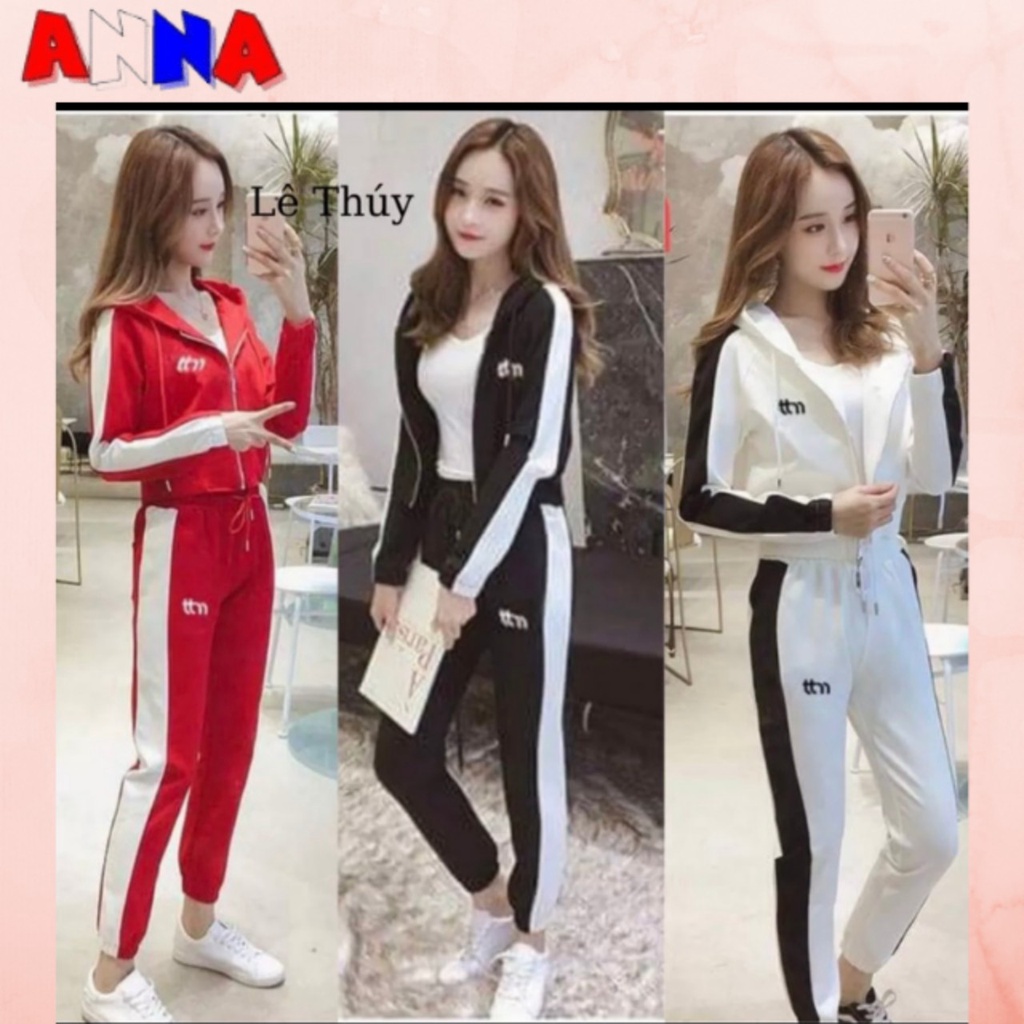 Bộ thể thao nữ,sét bộ đồ quần áo thu đông chất umi loại đẹp ANNA FASHION