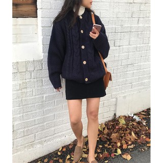 Order áo khoác len vintage Hàn Quốc