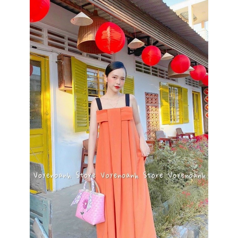 Đầm maxi dáng dài xoè nơ, Đầm Váy Maxi Đi Chơi Du Lịch | BigBuy360 - bigbuy360.vn