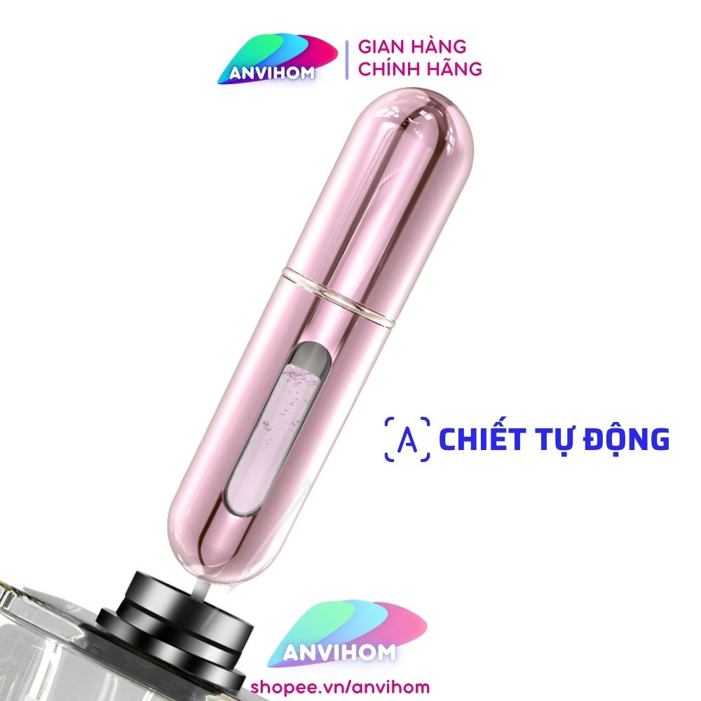 Chai chiết nước hoa tự động dạng xịt lọ 5ml sáng bóng lấp lánh + nhiều màu lựa chọn ANVIHOM