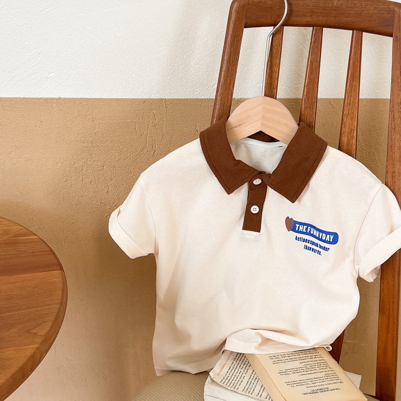 Áo Thun POLO Cotton Tay Ngắn Phong Cách Hàn Quốc Thời Trang Mùa Hè Ttc201 Dành Cho Bé Trai Tiểu Học