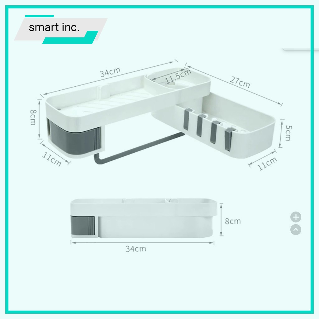 Kệ Treo Góc Tường Hút Chân Không Đựng Để Đồ Sữa Tắm Xà Bông Giá Dán Gắn Tường Nhà Tắm Nhà Bếp Trang Trí Đẹp