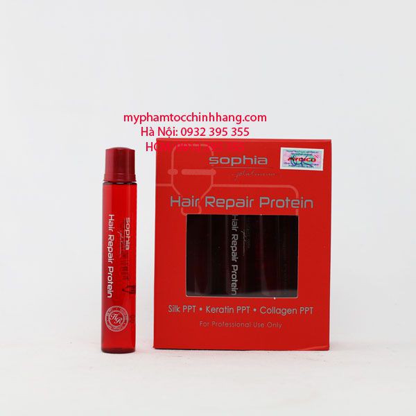 SOPHIA PLATIUM PROTEIN PHỤC HỒI TÓC HƯ NÁT 10*13ML