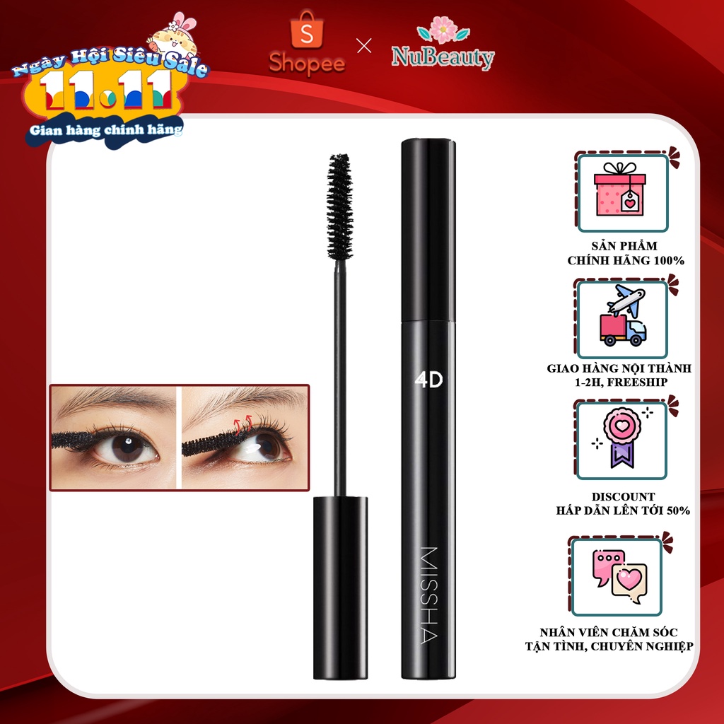 Mascara Missha 4D The Style Bền Màu Làm Dài Mi