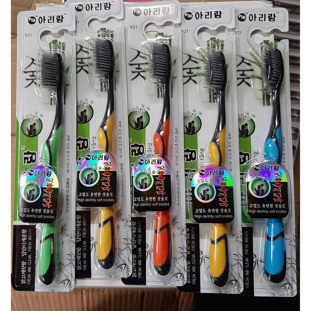 10 Bàn chải đánh răng Bossi 921 Hàn Quốc - Bàn chải than tre hoạt tính