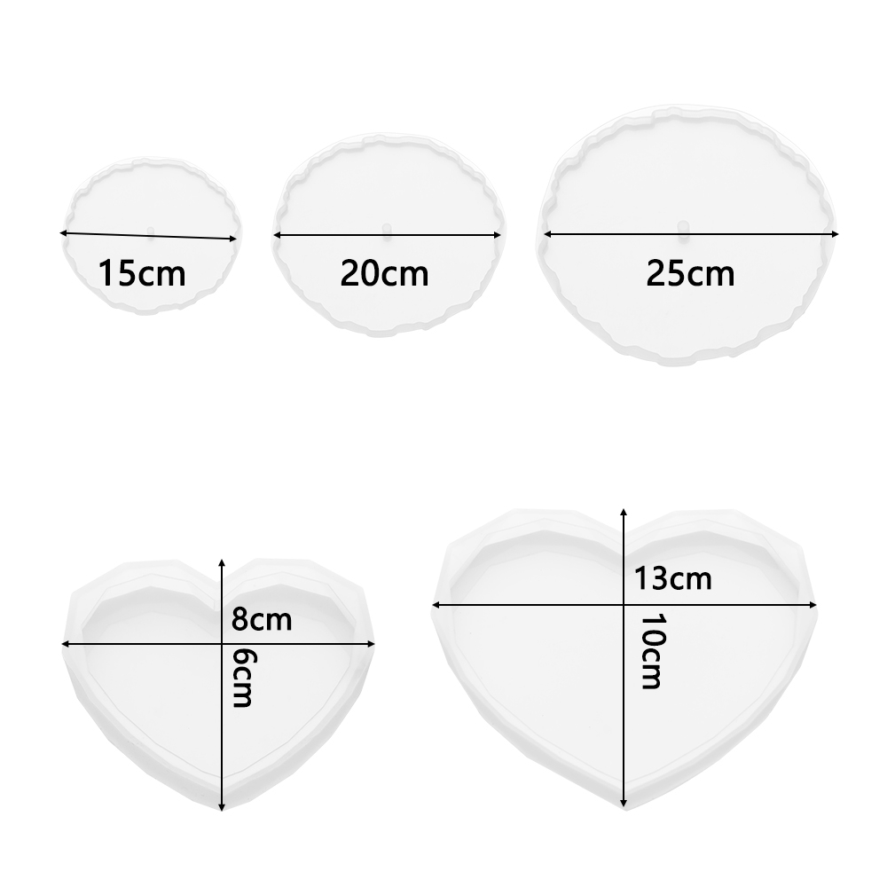 Khuôn Silicone Lót Ly Hình Trái Tim Xinh Xắn Tiện Dụng