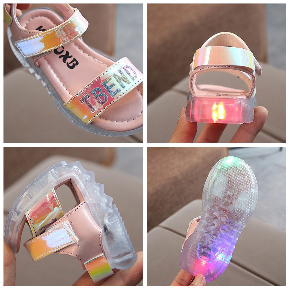 Giày có đèn LED đi biển mùa hè cho bé gái