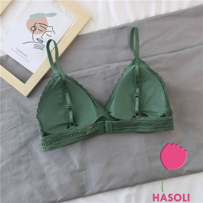 Áo Bra Ren Hoa Cúc Đệm Mỏng Không Gọng Cao Cấp AL41