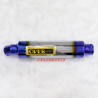 Lon pô OVER titan gắn các loại xe máy.