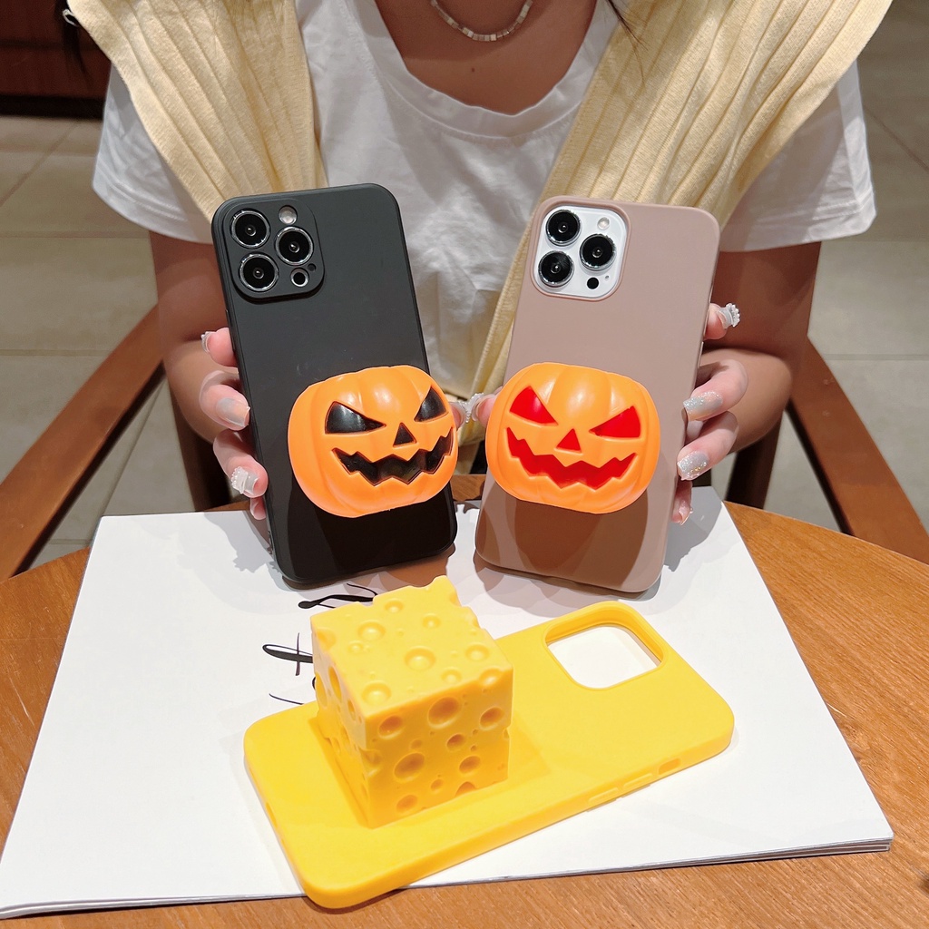 Ốp Điện Thoại Họa Tiết Quả Bí Ngô Halloween 3D Dành Cho iphone 13 mini 12 pro MAX 11 X XR XS MAX 5 5S 6 7 8 PLUS