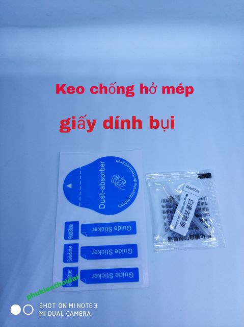 Cường lực Xiaomi Mix 3 trong suốt loại tốt 9H / 2.5D ( tặng keo mép giấy lấy bụi )