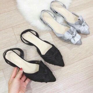Giày bệt lụa satin sang chảnh