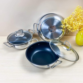 Nồi kho thịt cá 3 đáy từ chống dính fivestar