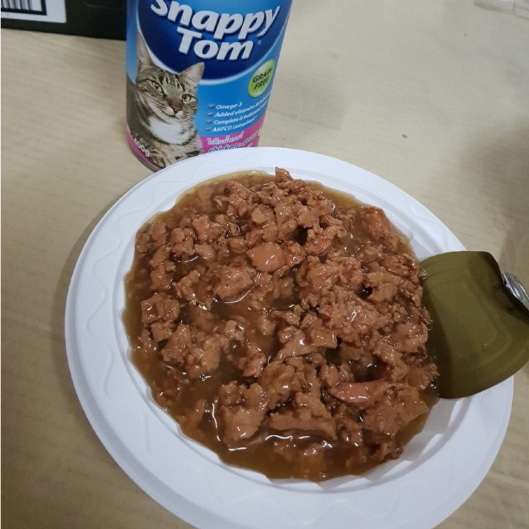 Pate Snappy Tom lon 400g thức ăn hỗn hợp làm từ thịt tươi dành cho mèo mọi lứa tuổi PET TOOLS
