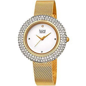 Đồng hồ nữ Burgi BUR220 mâm xôi ,  dây kim loại Full Box ⚜️Hàng Authentic⚜️