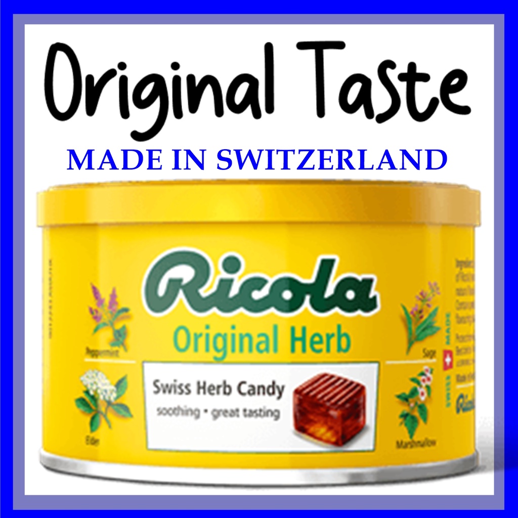 Kẹo thảo mộc tự nhiên Ricola sản xuất tại Thụy Sĩ ORIGINAL HERB 100g