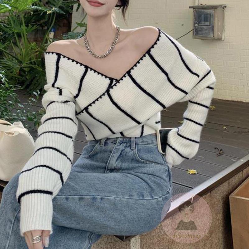 Áo Thun Dài Tay Trễ Vai Phong Cách Trẻ Trung Cá Tính Dành Cho Nữ