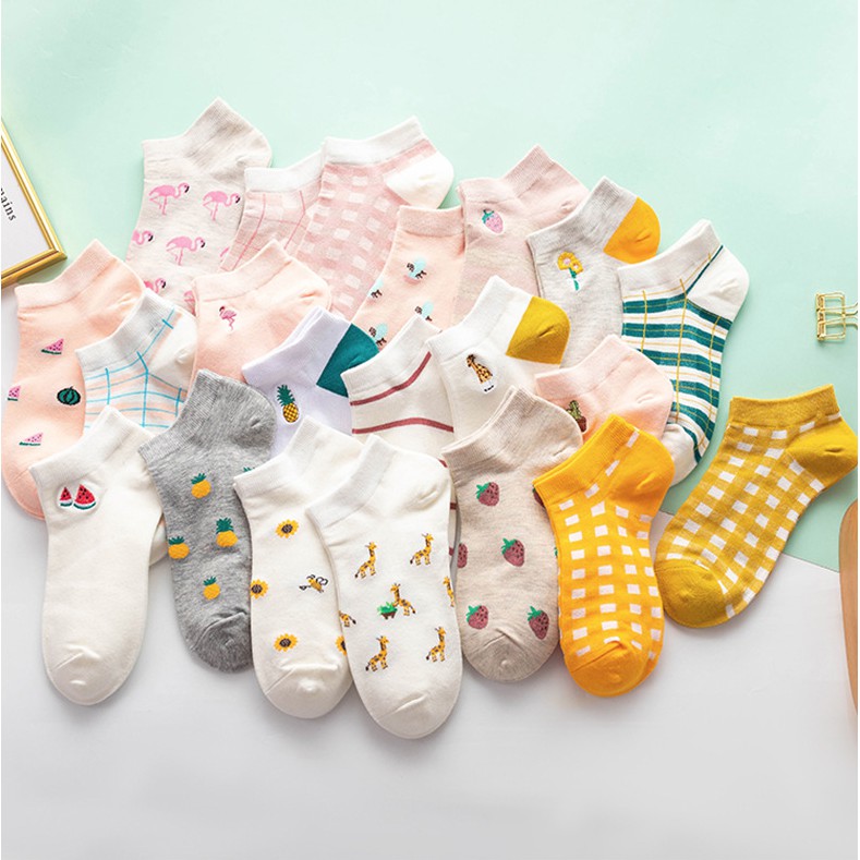 Tất nữ, vớ nữ, socks tất cổ ngắn xinh dễ thương phong cách Hàn quốc