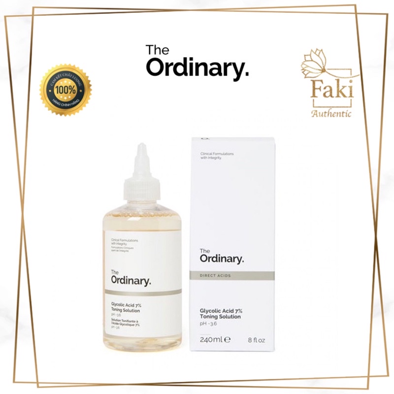 Toner tẩy da chết làm sạch The Ordinary Glycolic Acid 7% Toning Solution - Deal Shock