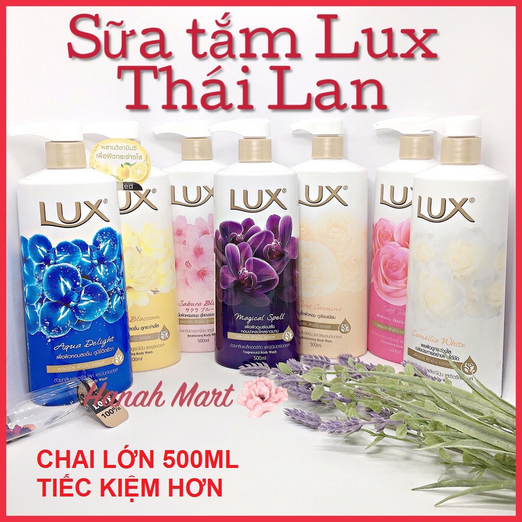 [SIÊU THƠM ] Sữa tắm LUX Thái Lan chai lớn 500ml