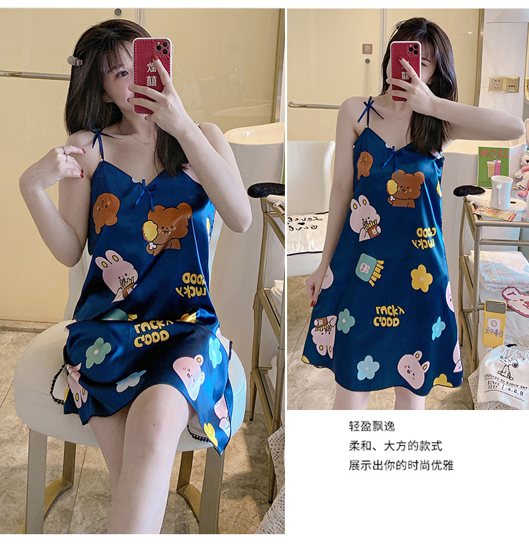 Đầm Ngủ Hai Dây Vải Lụa Có Mút Đệm Ngực Cho Nữ | BigBuy360 - bigbuy360.vn