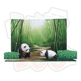 Mô hình giấy Phông nền Rừng tre