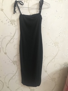 [HÌNH_THẬT] Đầm body dài 2s cột nơ vai