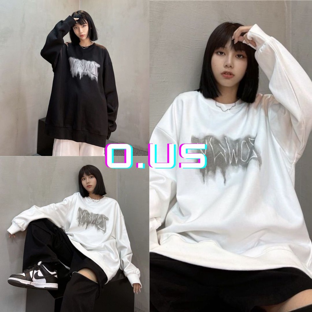 Áo sweater lót bông hoodie chữ ZOWWY in 2 mặt unisex nam nữ cá tính hip hop Châu Âu