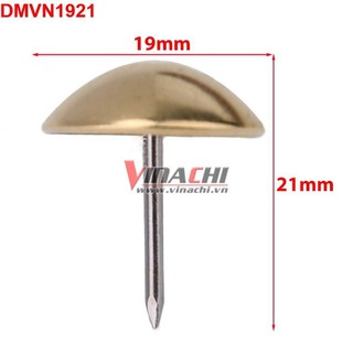 Đinh mũ giả cổ vàng nhạt - 19x21mm - túi 50 cái