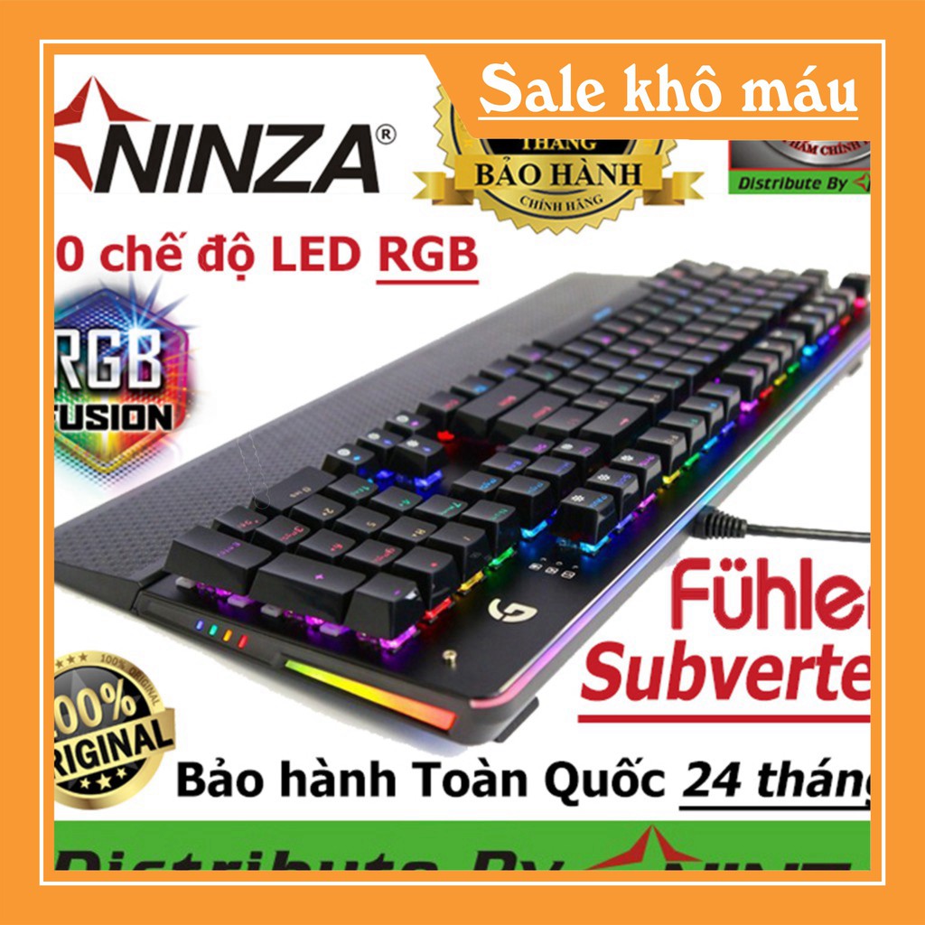 Bàn phím cơ quang đãng học Fuhlen subverter RGB - Black Blue Switch - hàng hiệu - Ninza phân phối - Bảo hành 24 tháng