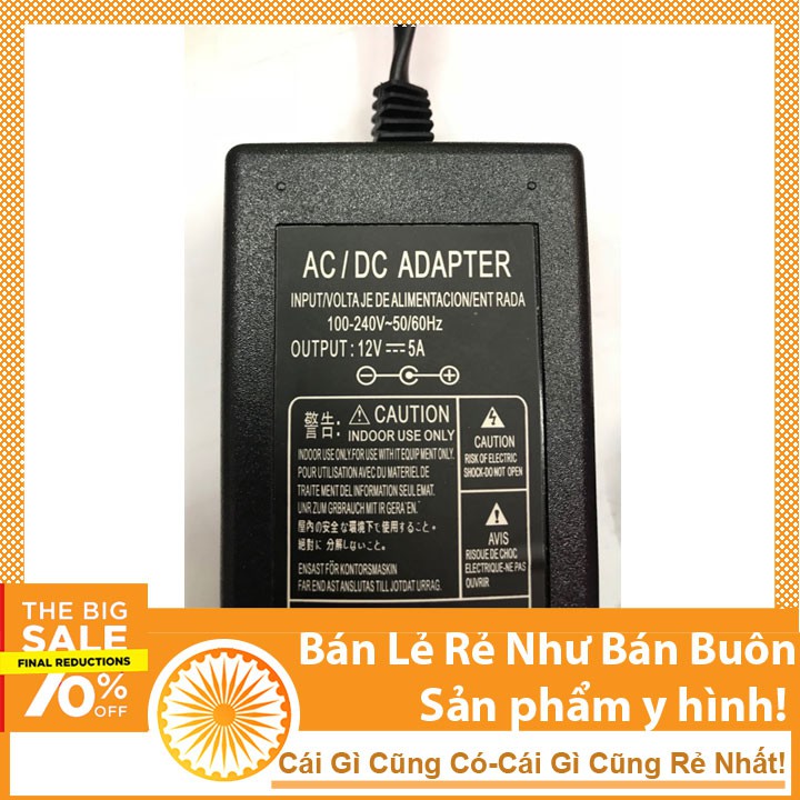 Nguồn 12v 5a adapter ( loại liền dây)