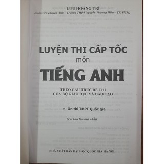 Luyện Thi Cấp Tốc Môn Tiếng Anh