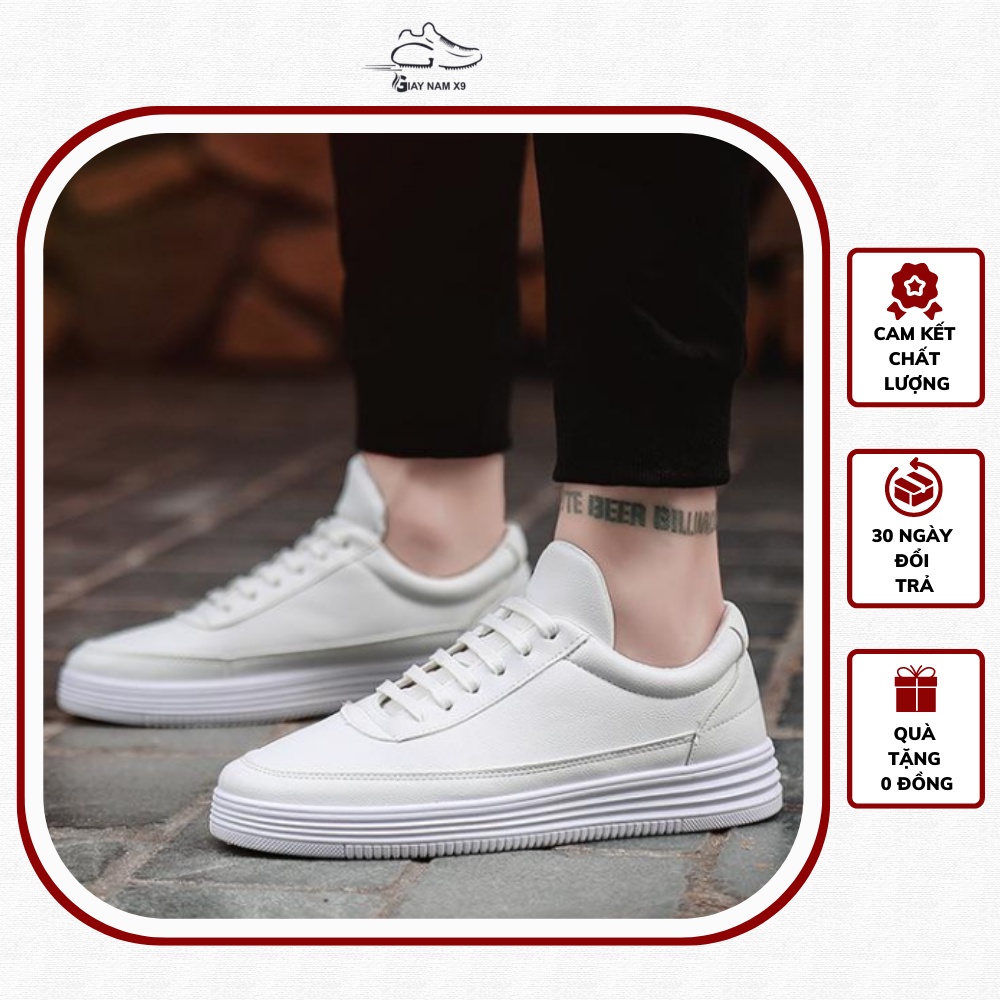 Giày thể thao Sneaker Nam D47, phong cách trẻ trung năng động, đế cao su non đi cực êm