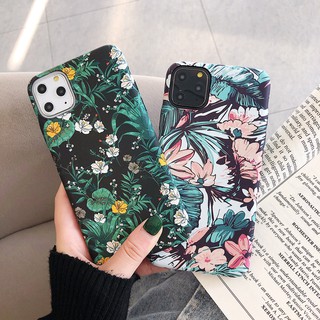 Hard flowers Case iphone 12 11 pro Max 12 mini Ốp điện thoại viền silicone mặt vải có ngăn đựng thẻ bằng da giả cho iPhone X XS Max XR 6 7 8 6Plus 8Plus 7Plus