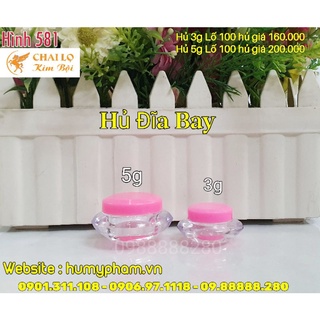 Combo 100 hủ đựng kem đĩa bay - hủ 3g & hủ 5g