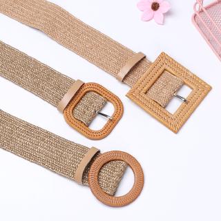 WU&HU    Thắt lưng vải sợi rơm thời trang cho nữ