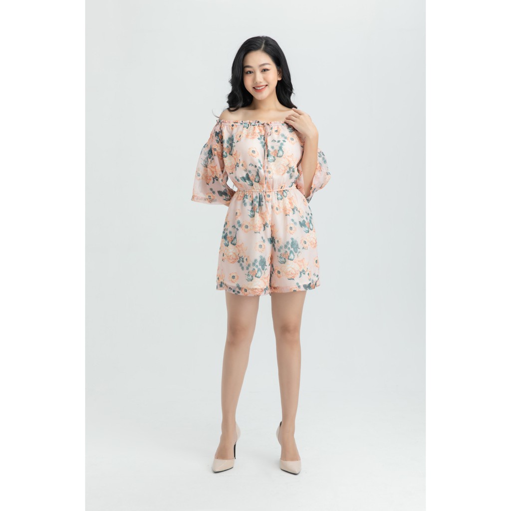 Áo liền quần (Jumpsuit) voan hoa nữ IVY moda MS 18B8299