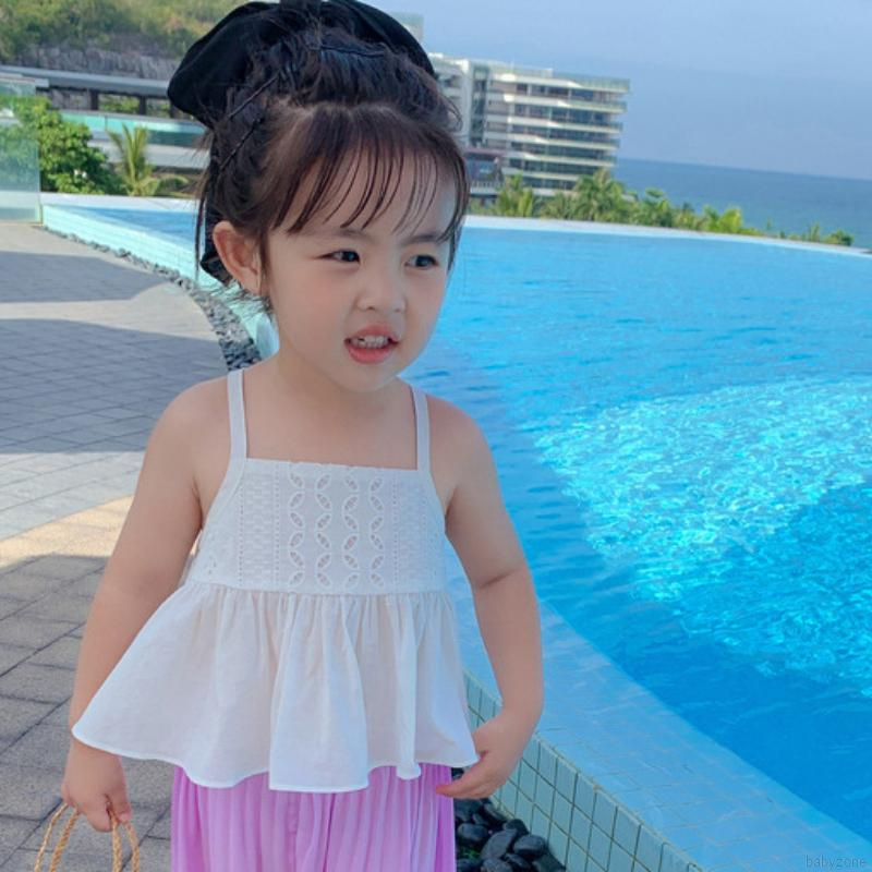 Áo hai dây dáng xòe thoáng mát thời trang cho bé gái