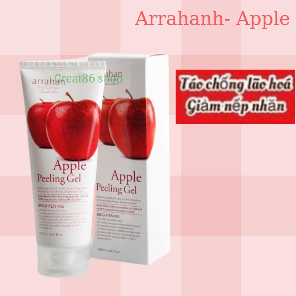 Tẩy da chết great86 tẩy tế bào chết Arrahan Hàn Quốc 180ml chiết xuất từ thiên nhiên giúp trắng da