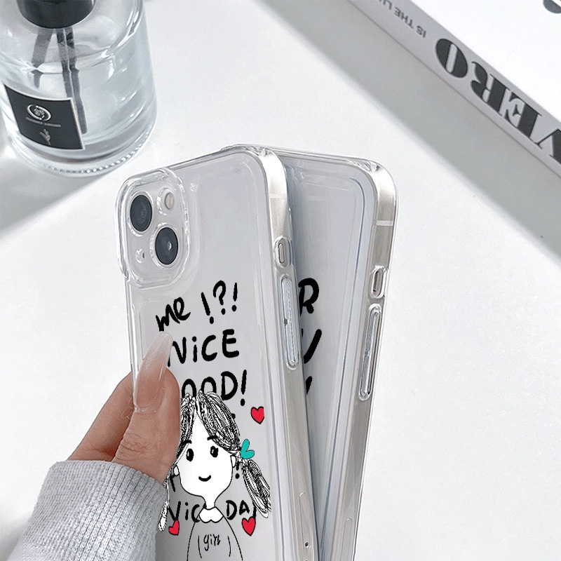 Ốp lưng iphoneỐp Điện Thoại  Mềm In Hình Cặp Đôi Tóc Xoăn Cho Iphone 13 14 7P 12 11Dinuo case